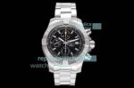 Swiss Replica Breitling Avenger Black Dial Silver Bezel Stainless Steel Strap Watch 45mm